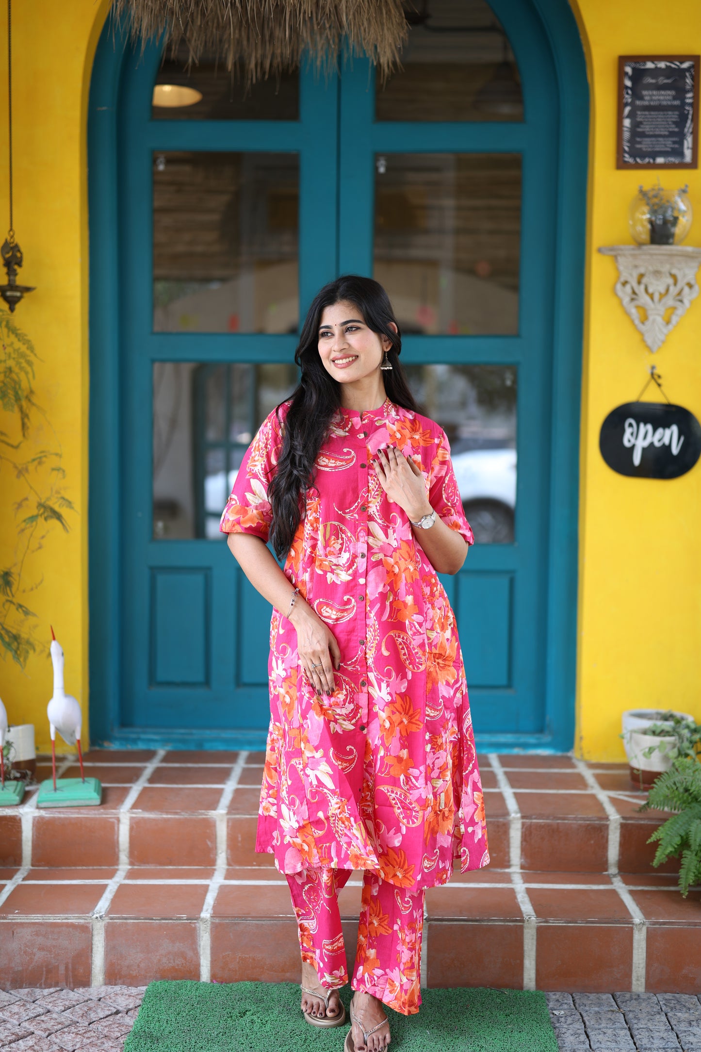 Premium Cotton Printed Coord Set- Feeding/Non Feeding (With Lining) FC0109