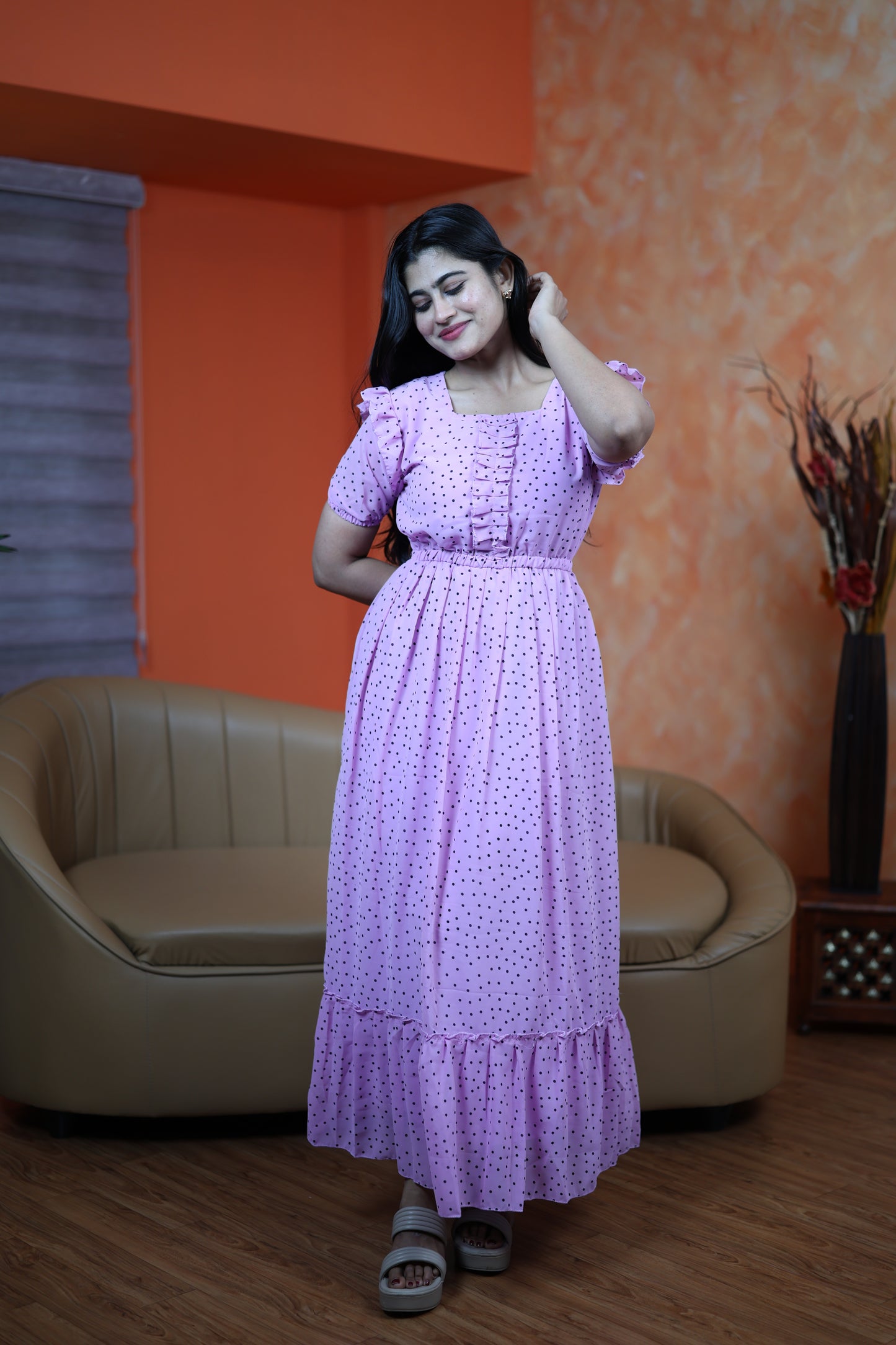 Georgette Frill Style Maxi (Non-Feeding)