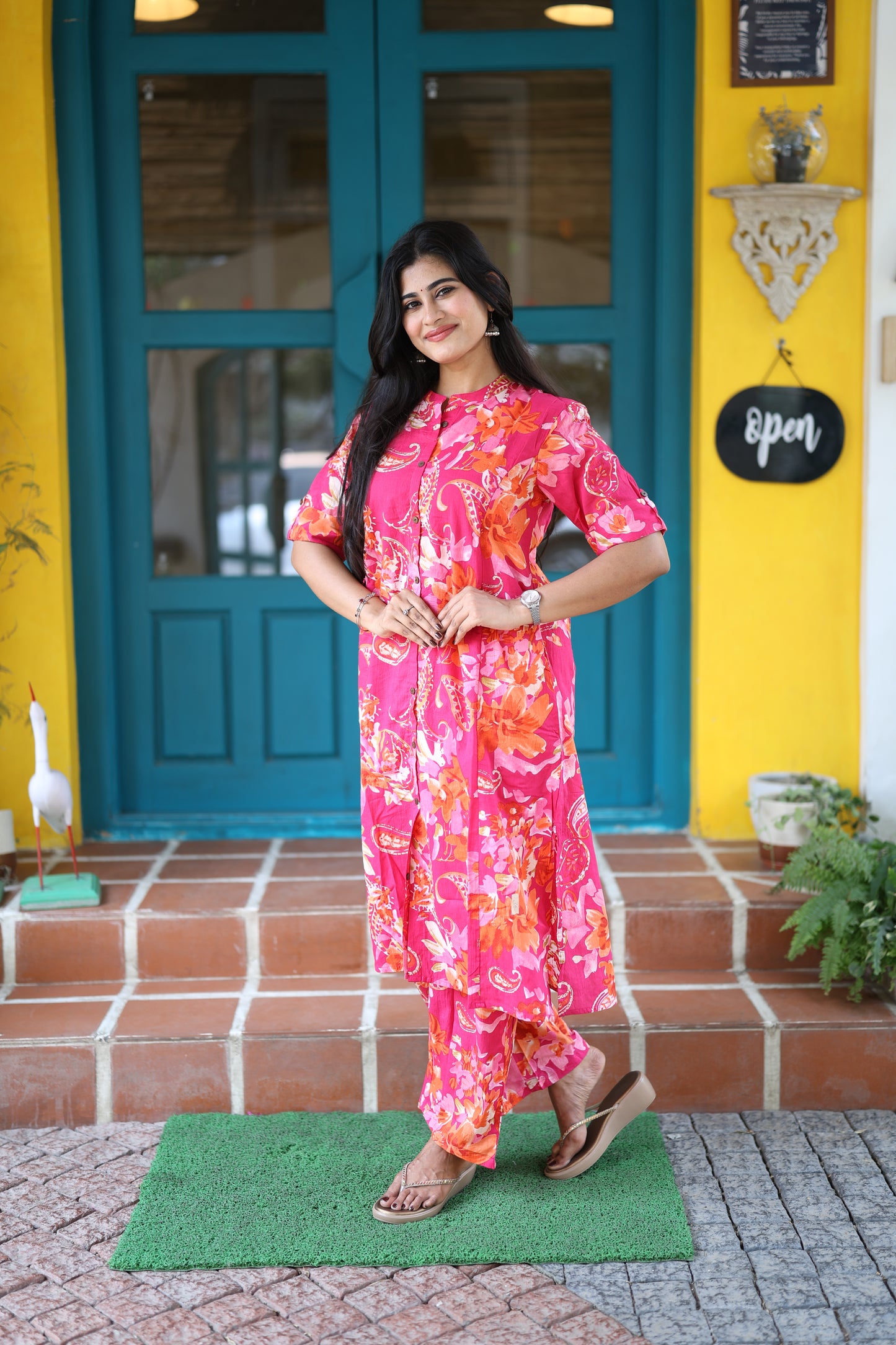 Premium Cotton Printed Coord Set- Feeding/Non Feeding (With Lining) FC0109