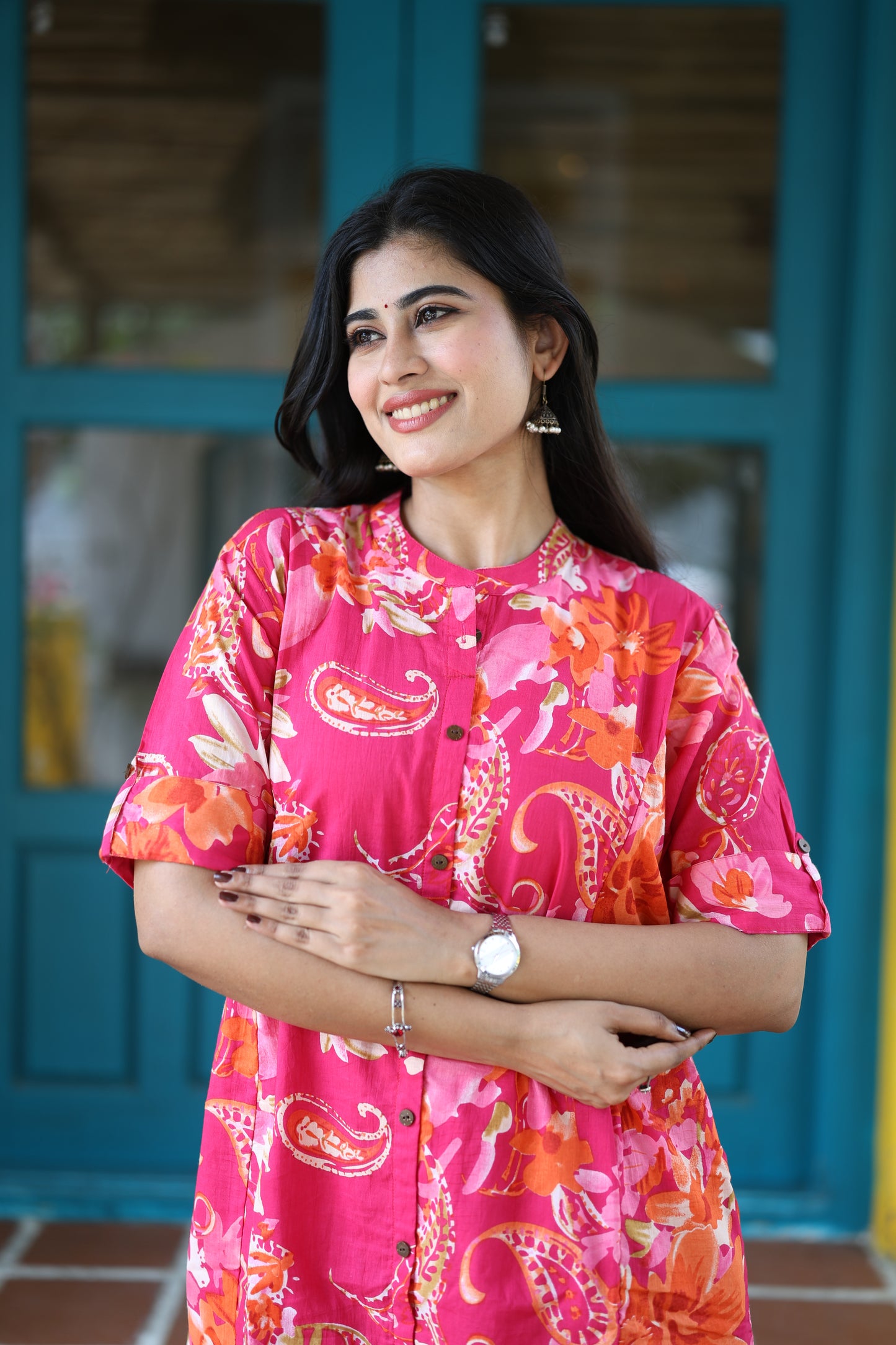 Premium Cotton Printed Coord Set- Feeding/Non Feeding (With Lining) FC0109