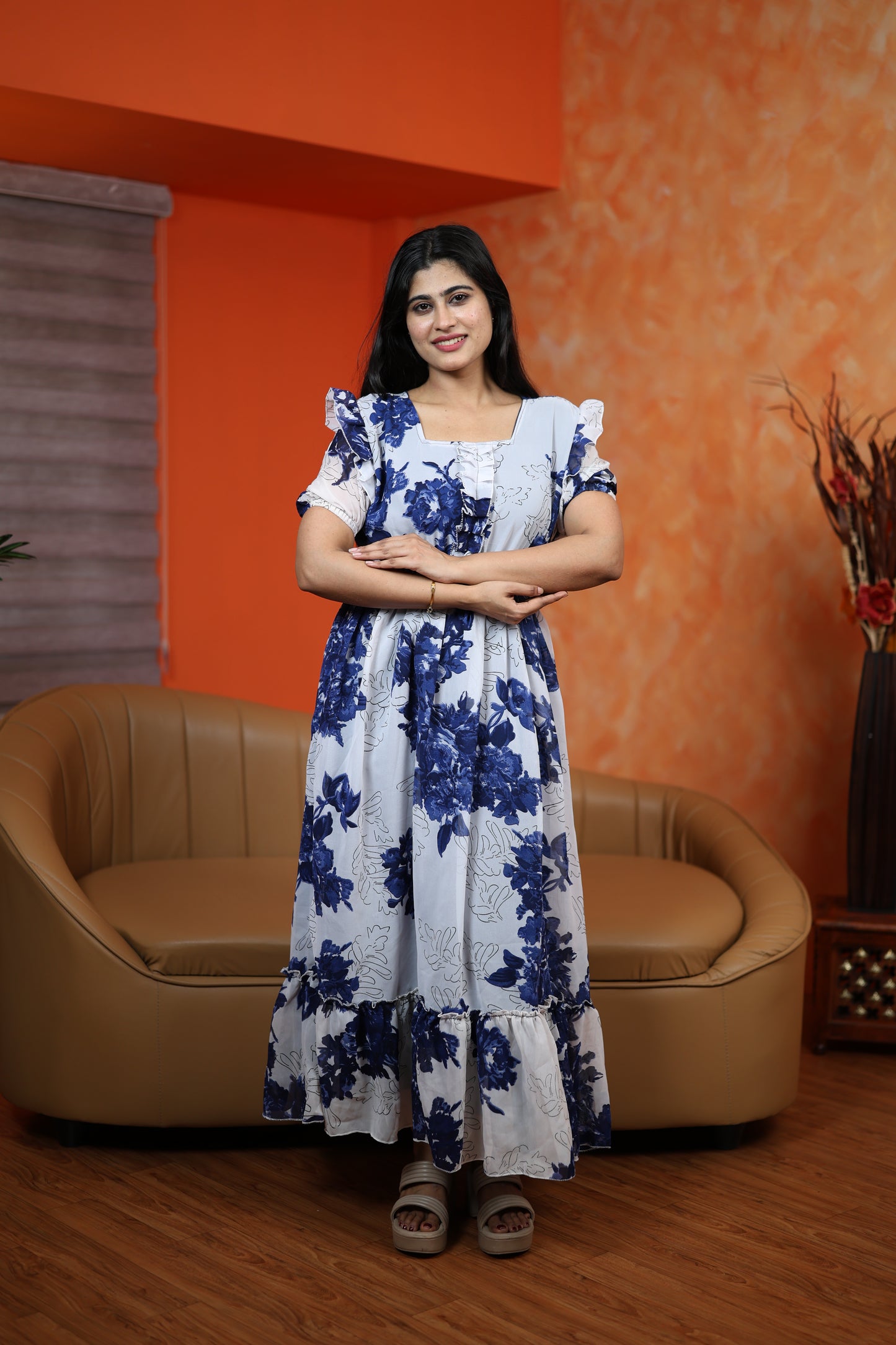 Georgette Frill Style Maxi (Non-Feeding)