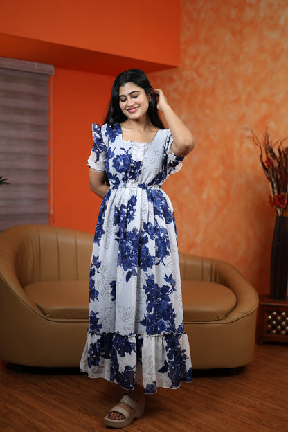 Georgette Frill Style Maxi (Non-Feeding)