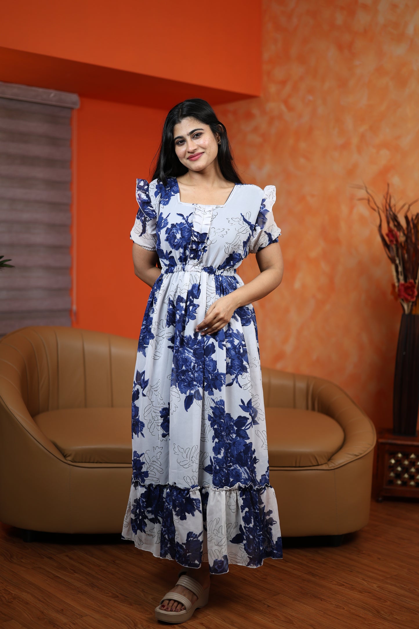 Georgette Frill Style Maxi (Non-Feeding)