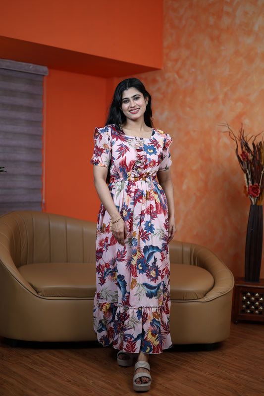 Georgette Frill Style Maxi (Non-Feeding)