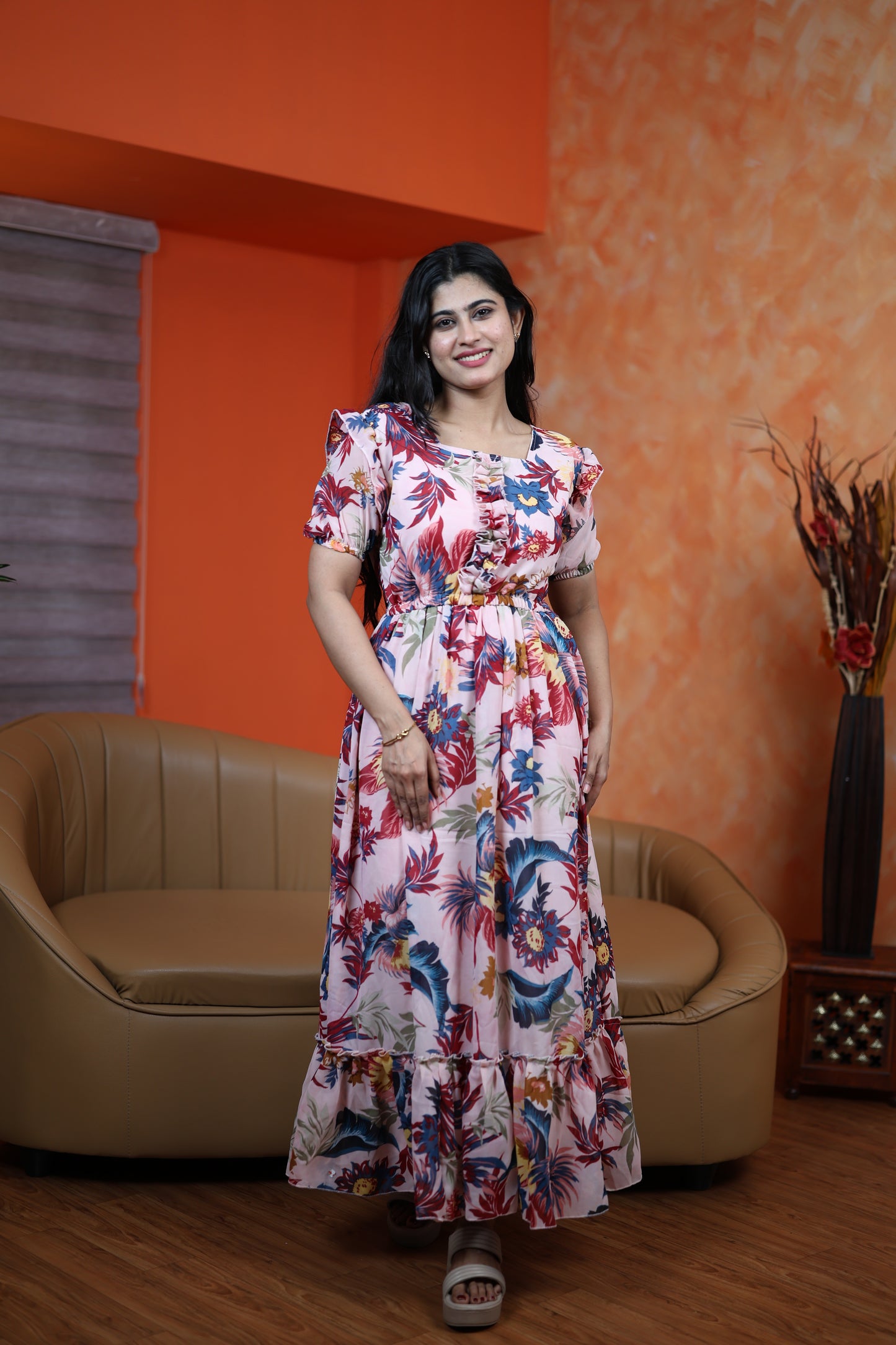 Georgette Frill Style Maxi (Non-Feeding)