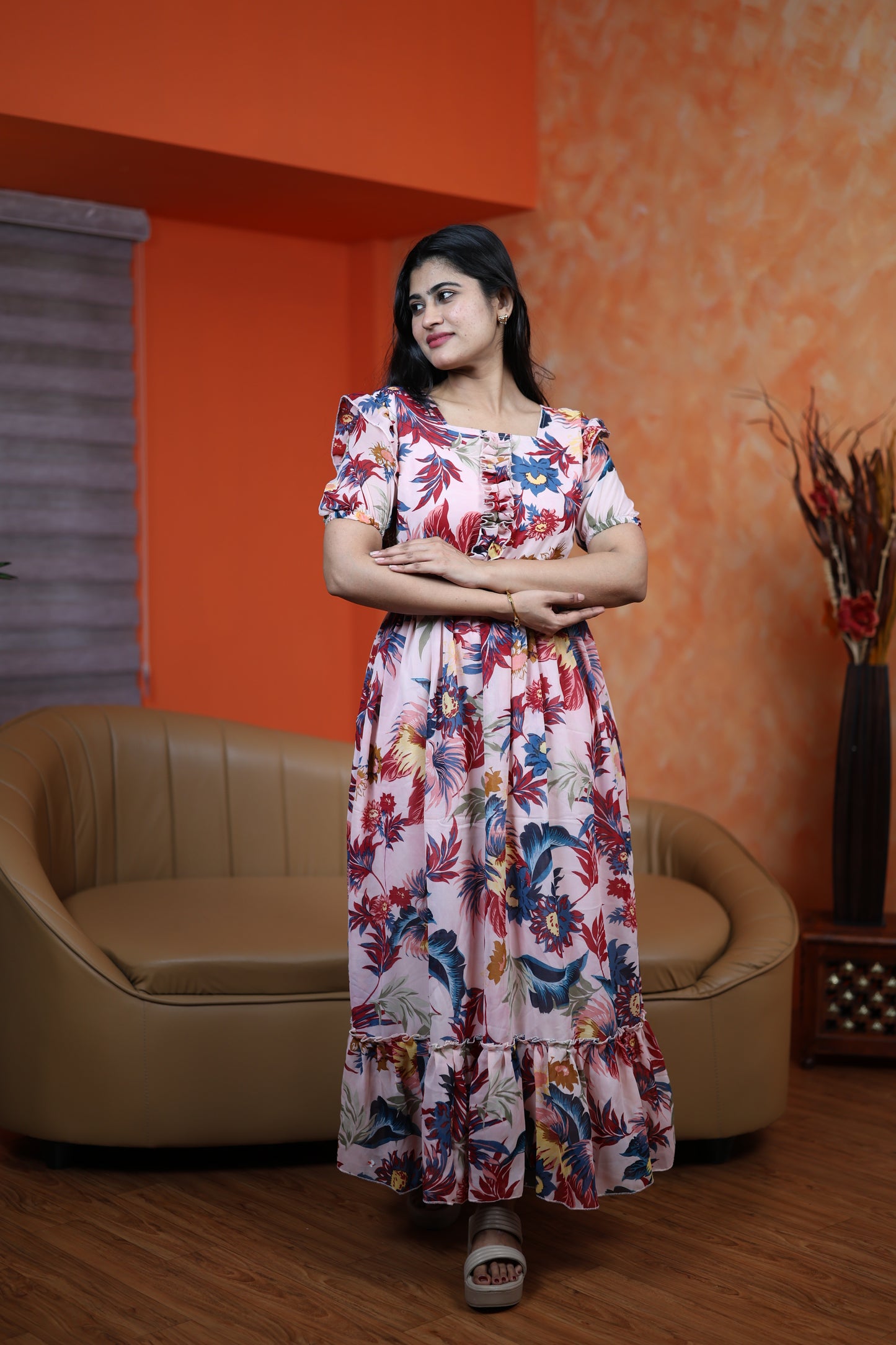 Georgette Frill Style Maxi (Non-Feeding)