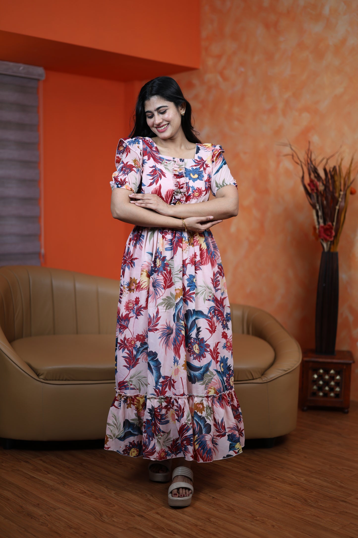 Georgette Frill Style Maxi (Non-Feeding)