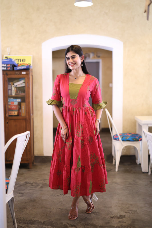 Premium Pure Cotton Fabric Maxi with Cotton lining