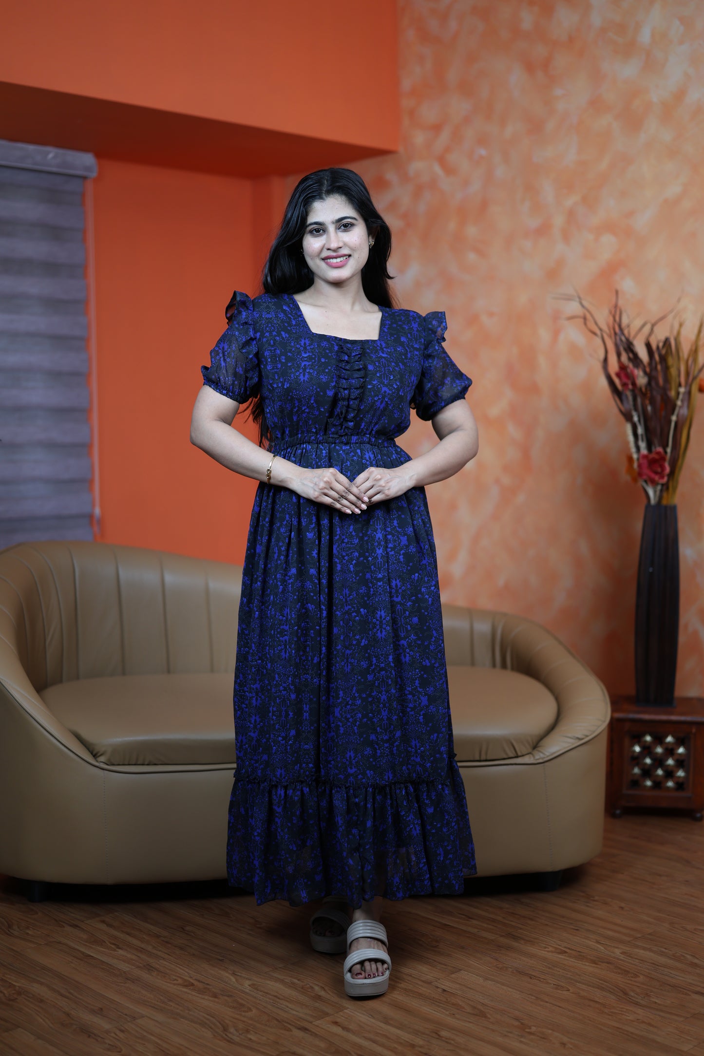 Georgette Frill Style Maxi (Non-Feeding)