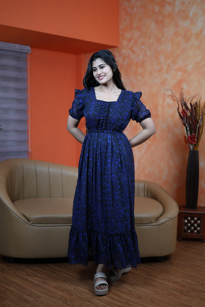 Georgette Frill Style Maxi (Non-Feeding)