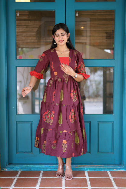 Premium Pure Cotton Fabric Maxi with Cotton lining FC0029