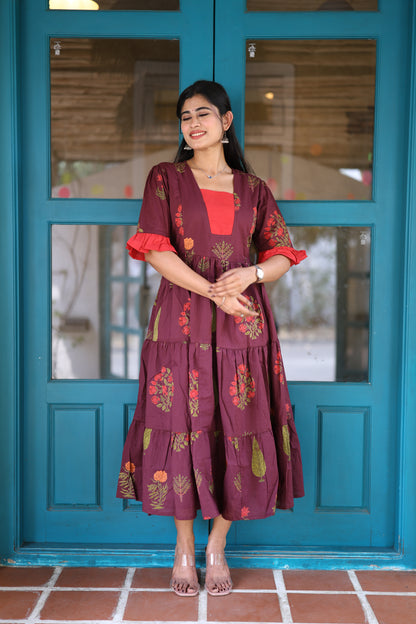 Premium Pure Cotton Fabric Maxi with Cotton lining FC0029