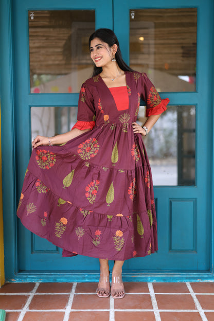 Premium Pure Cotton Fabric Maxi with Cotton lining FC0029