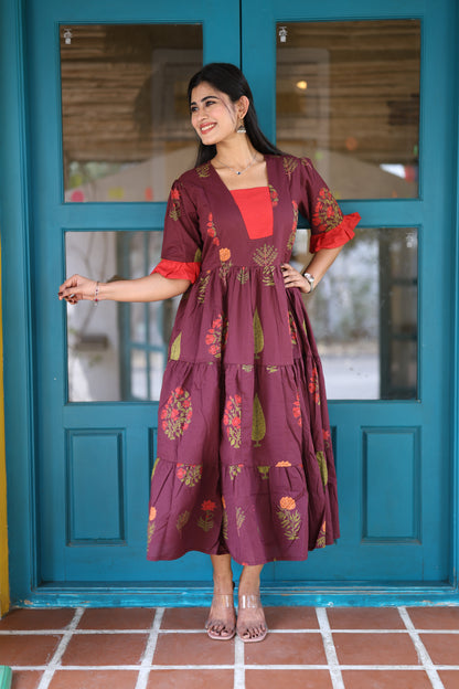 Premium Pure Cotton Fabric Maxi with Cotton lining FC0029