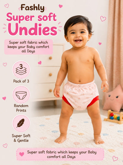 Reusable Padded Undies for Babies
(Pack of 3) Print will Vary