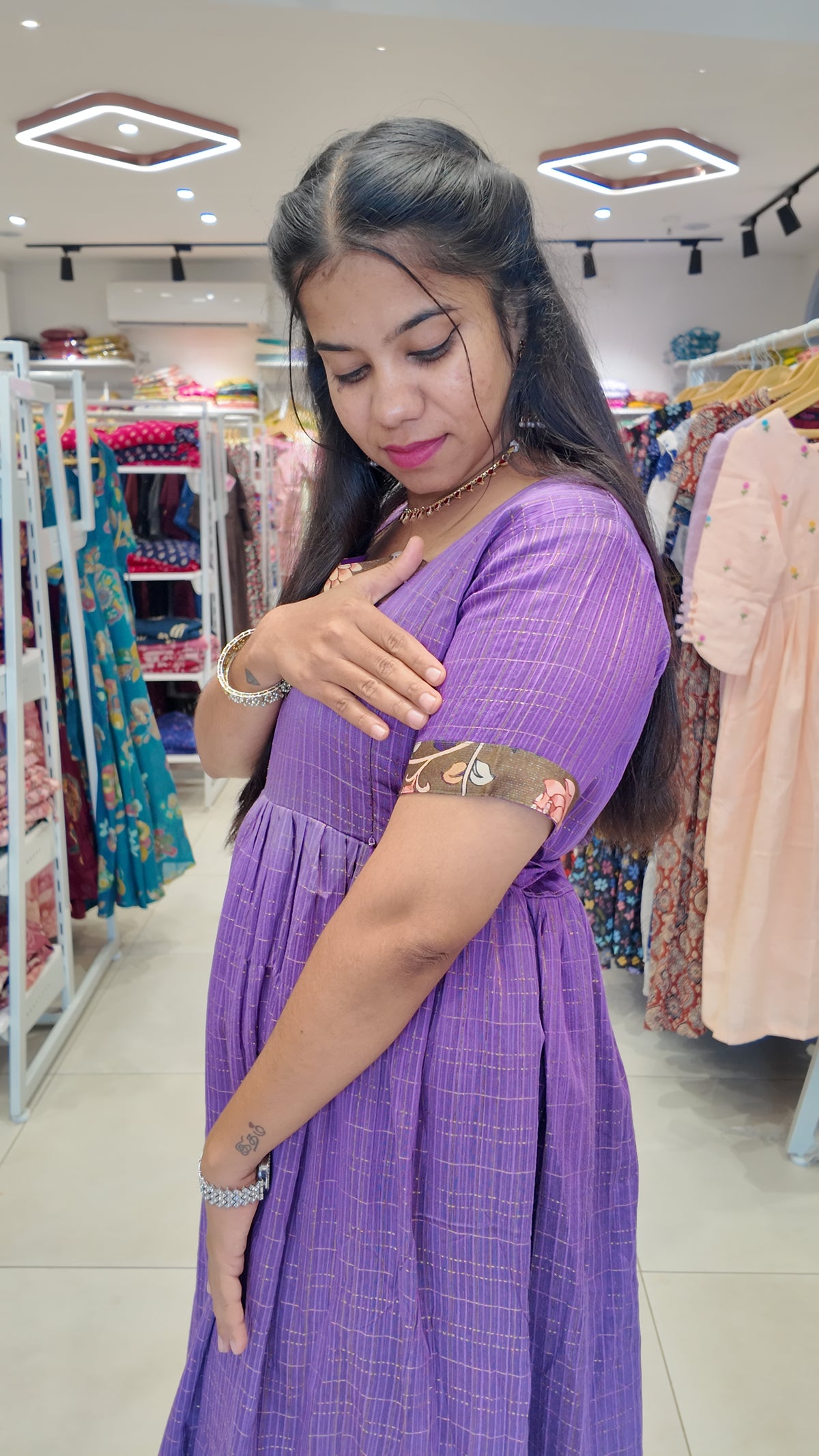 Premium Raw Silk Maxi| With Lining | Size M-3XL | Feeding only