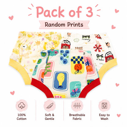 Reusable Padded Undies for Babies
(Pack of 3) Print will Vary