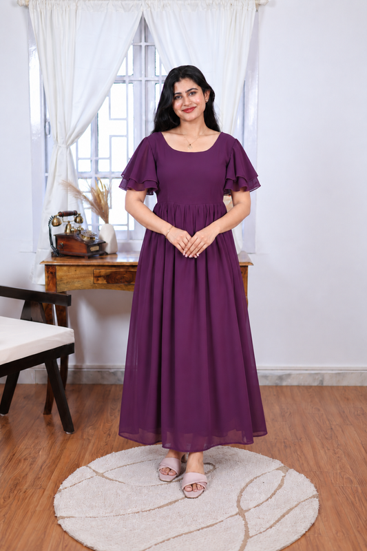 Georgette Maxi (with Lining) ( Non Feeding only)