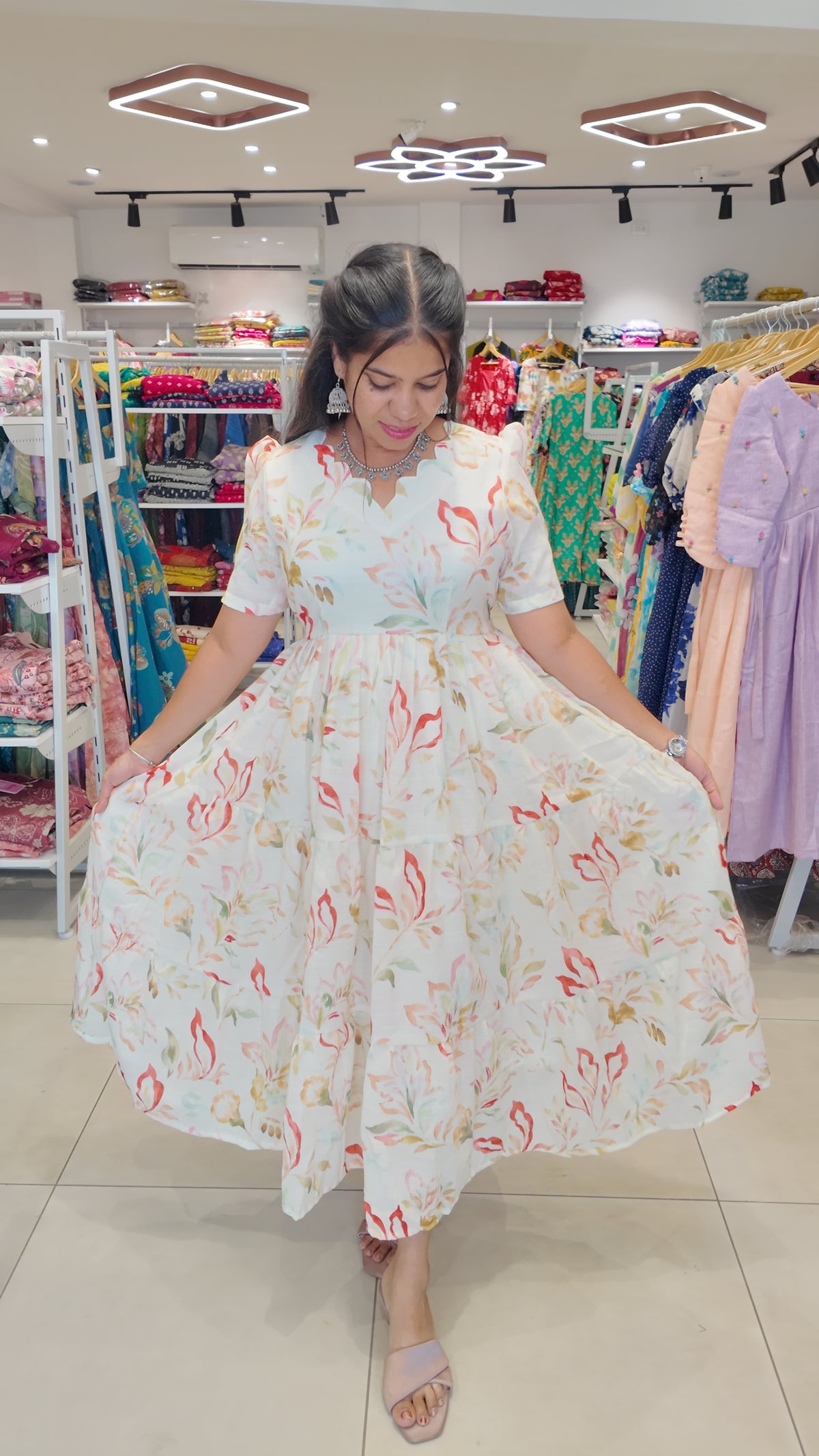 Premium Linen Cotton Maxi ( with cotton Lining ) [Exclusive Non-Feeding]