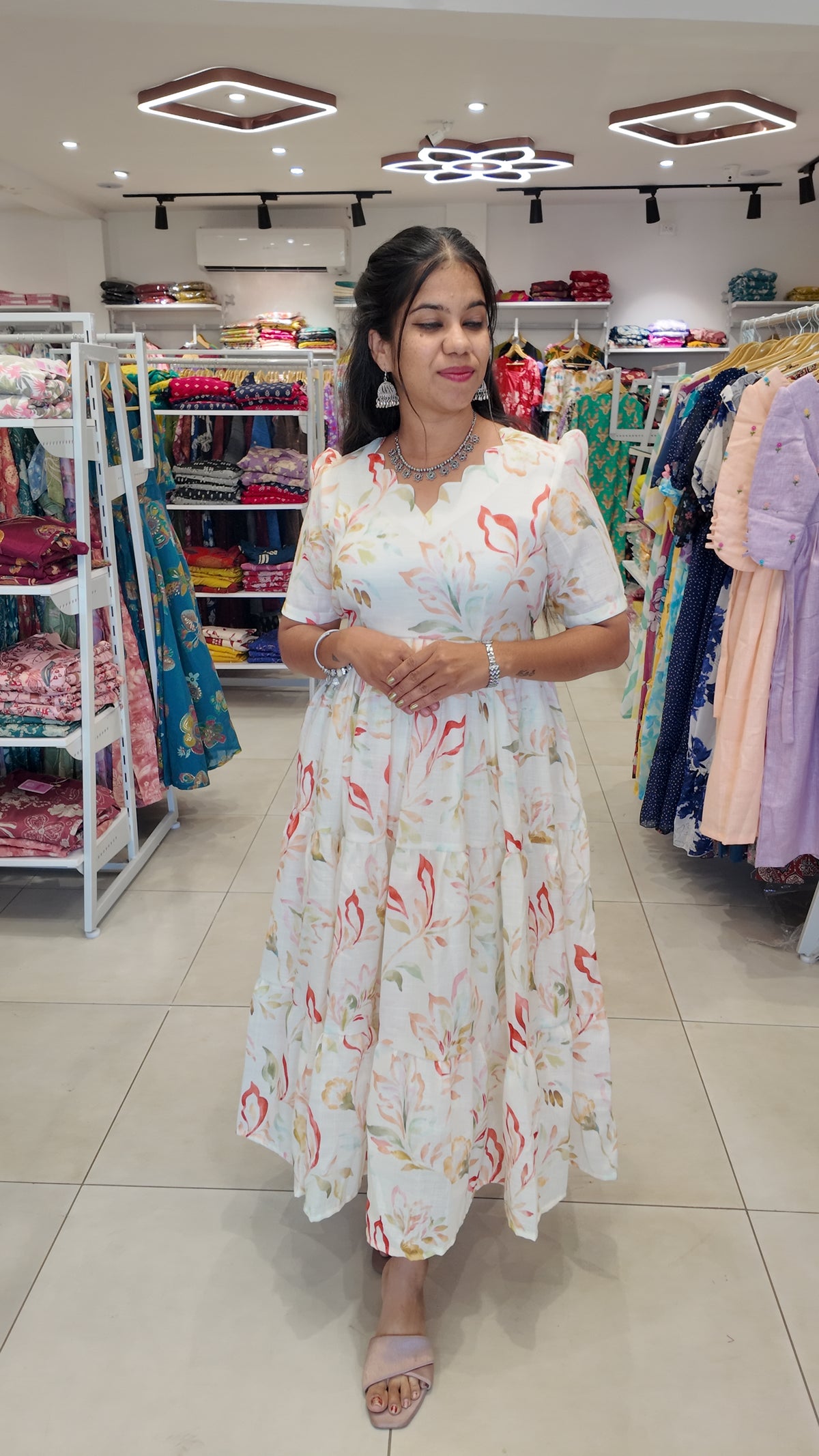 Premium Linen Cotton Maxi ( with cotton Lining ) [Exclusive Non-Feeding]