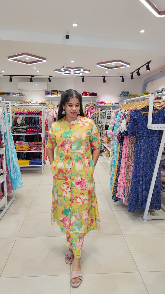 Premium Cotton Printed Coord Set- Feeding ONLY(With Lining)