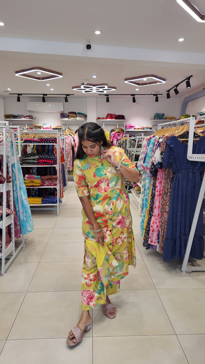 Premium Cotton Printed Coord Set- Feeding ONLY(With Lining)