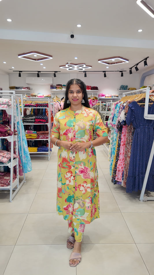 Premium Cotton Printed Coord Set- Feeding ONLY(With Lining)
