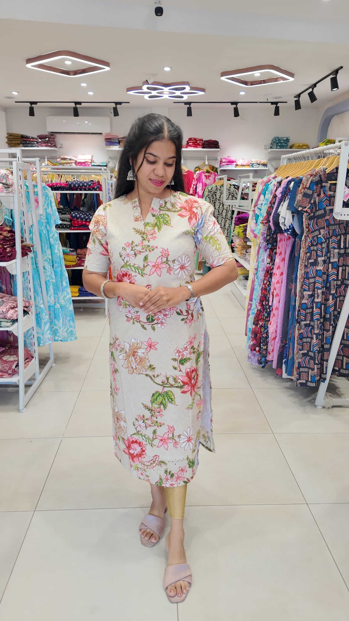 Premium Cotton Kurti (With Lining) Non-Feeding