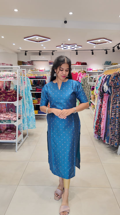 Premium Raw Silk Kurti (With Lining) Non-Feeding