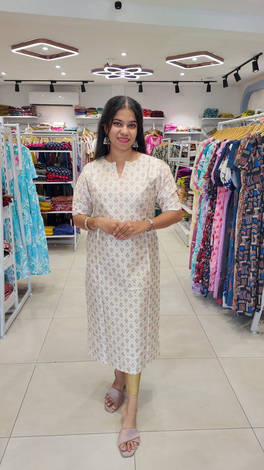 Premium Raw Silk Kurti (With Lining) Non-Feeding