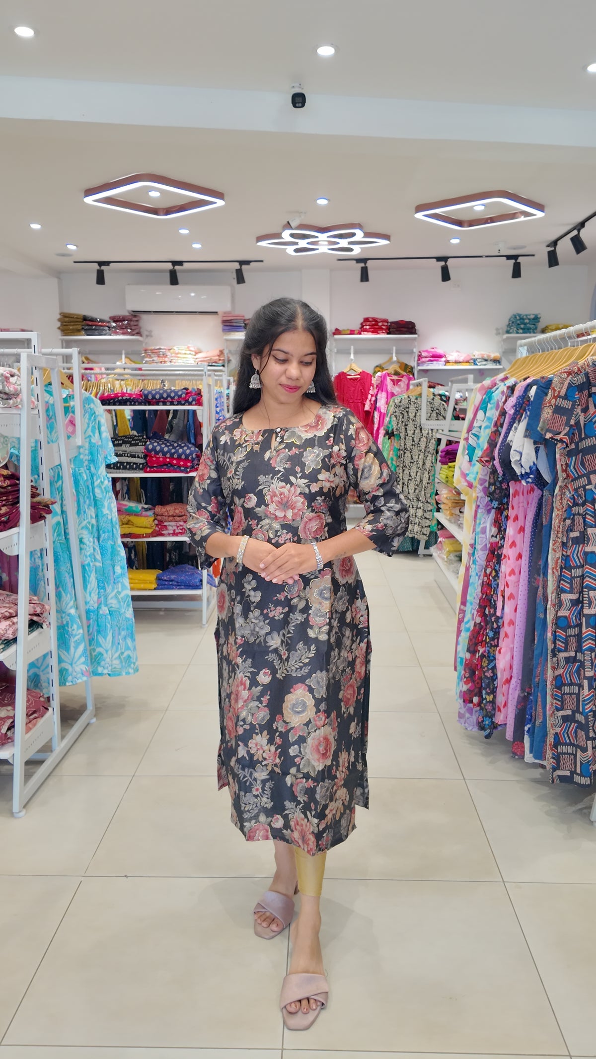 Premium Vatican Cotton Printed Kurti (With Lining) Non-Feeding