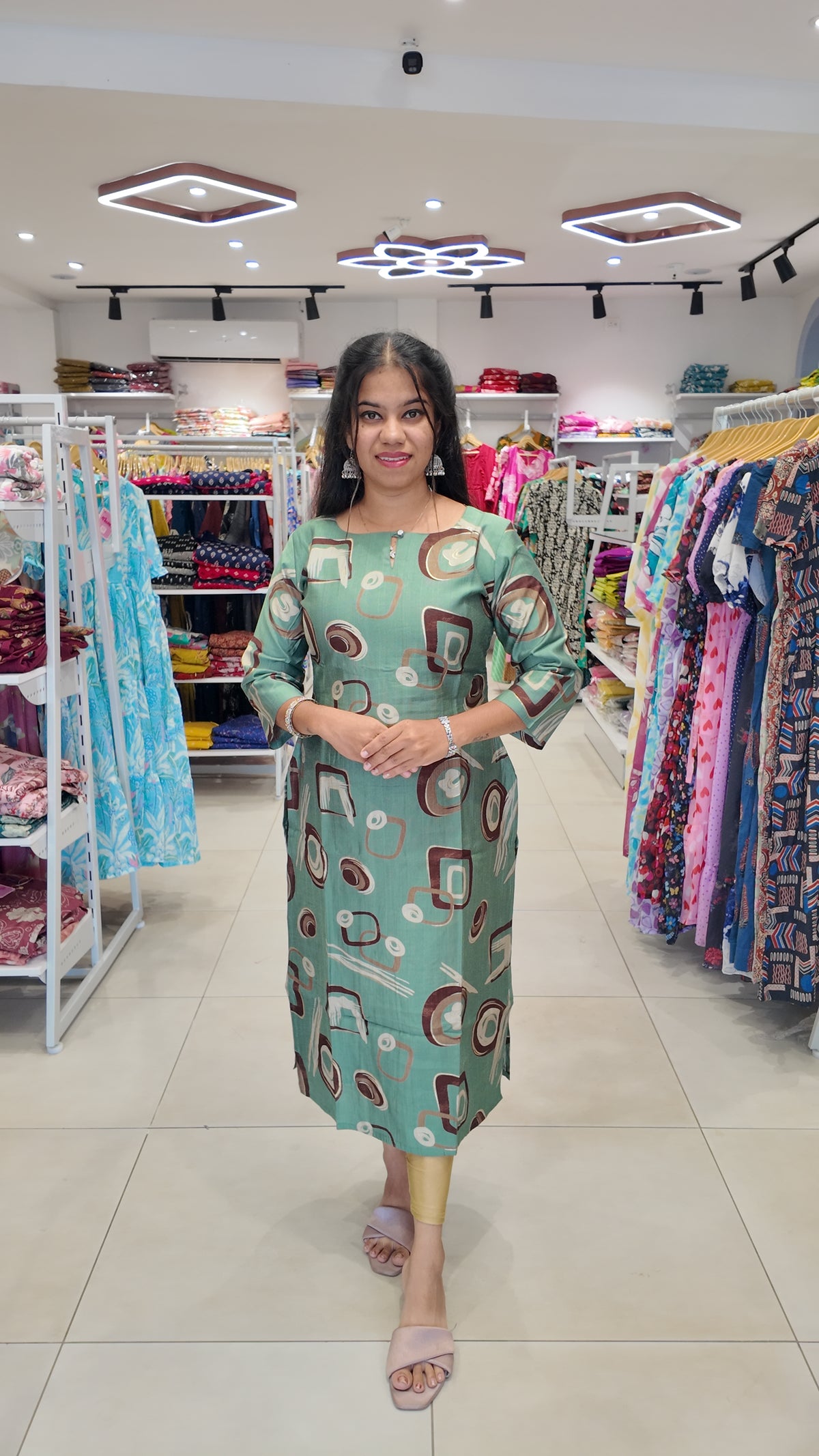 Premium Vatican Cotton Printed Kurti (With Lining) Non-Feeding
