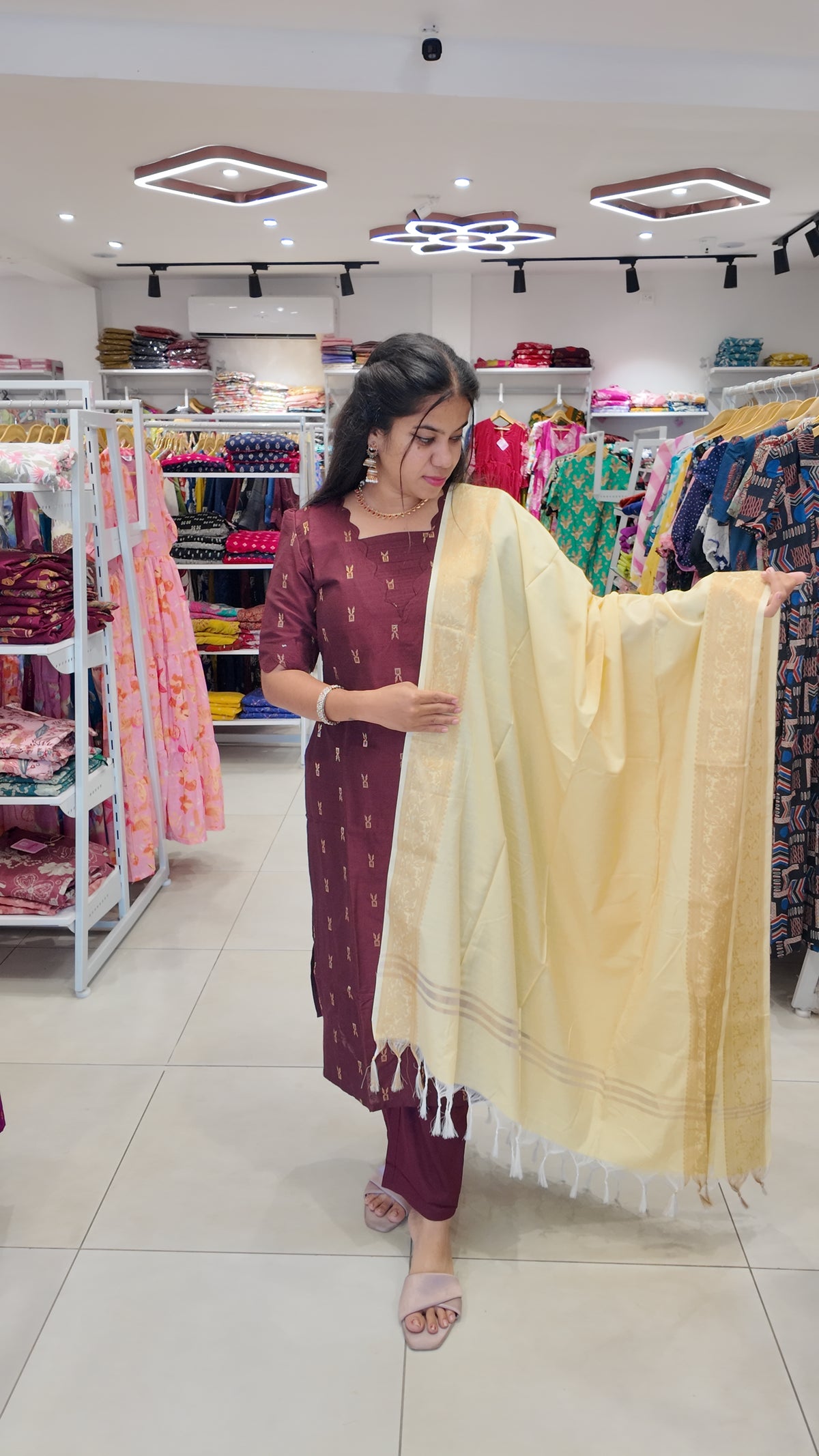 Premium Raw Silk Salwar Set-(Top,Bottom,Duppatta)-Non Feeding Only