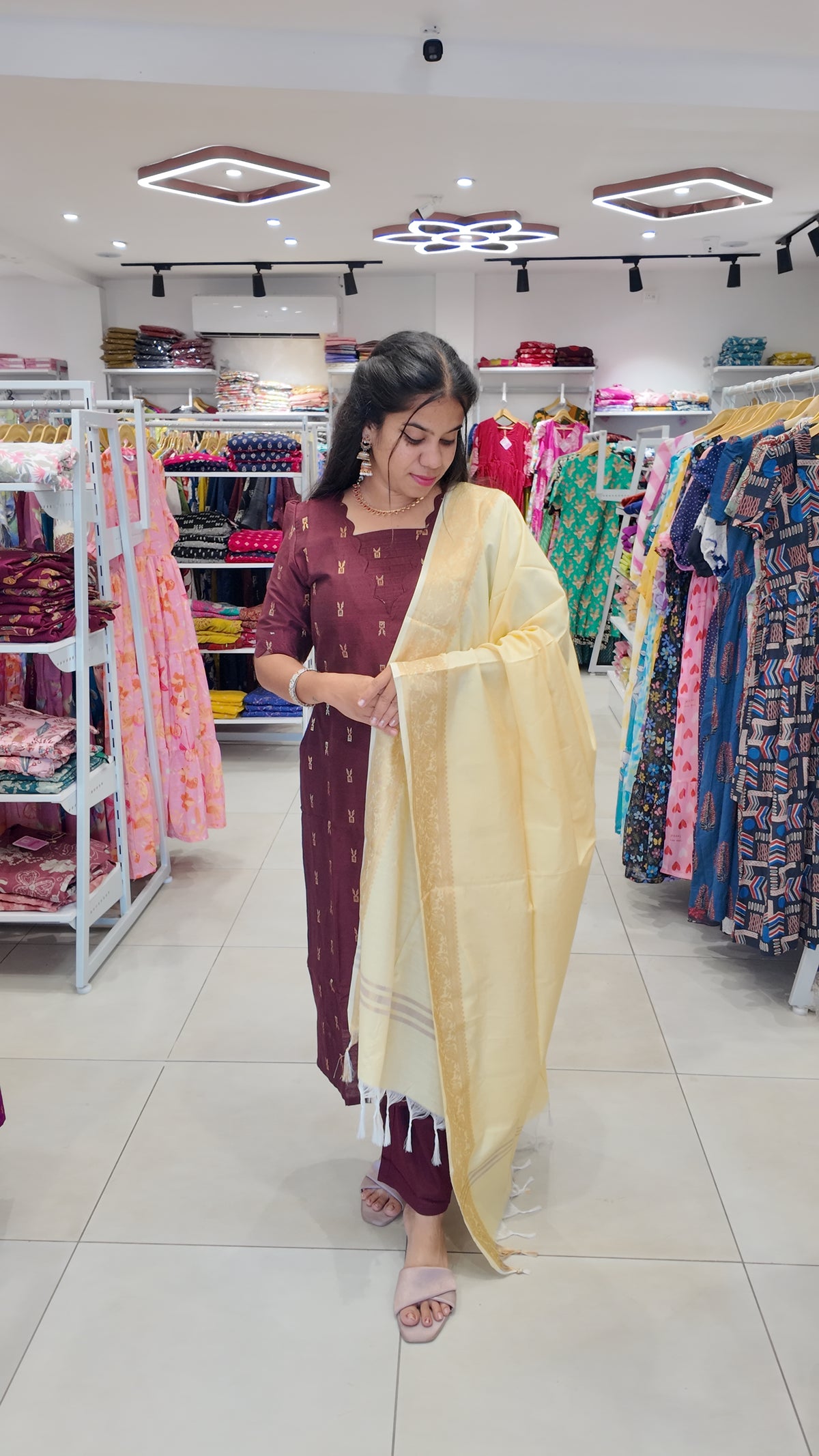 Premium Raw Silk Salwar Set-(Top,Bottom,Duppatta)-Non Feeding Only