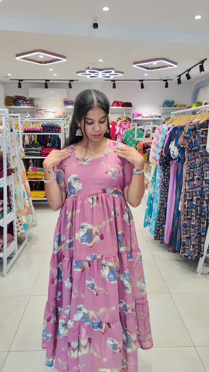 Georgette Maxi (Feeding) With Lining