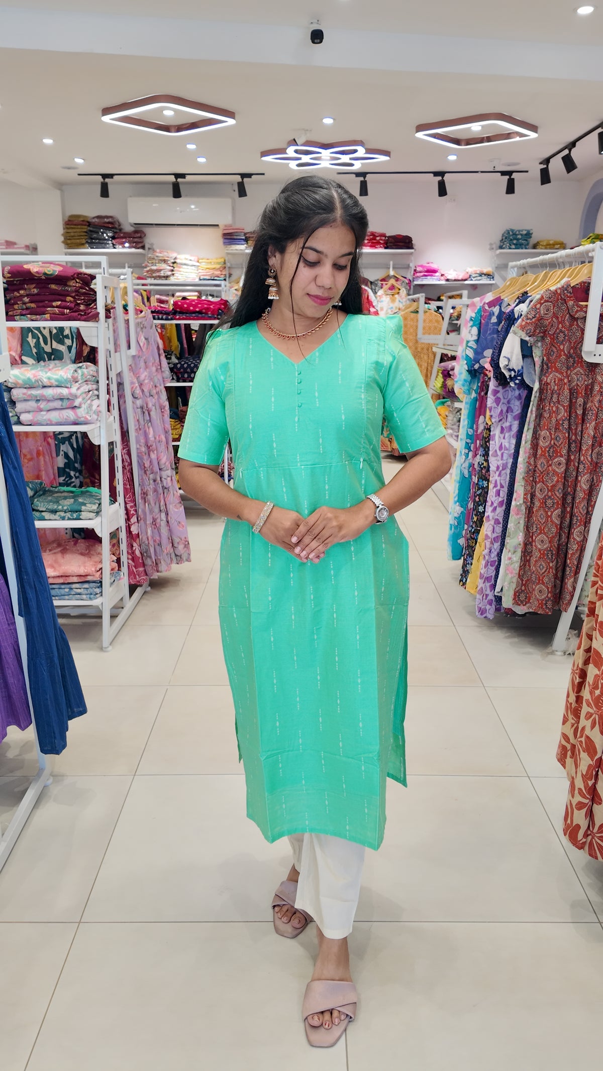 Premium Raw Silk Salwar Set-(Top,Bottom,Duppatta) Feeding FC0656