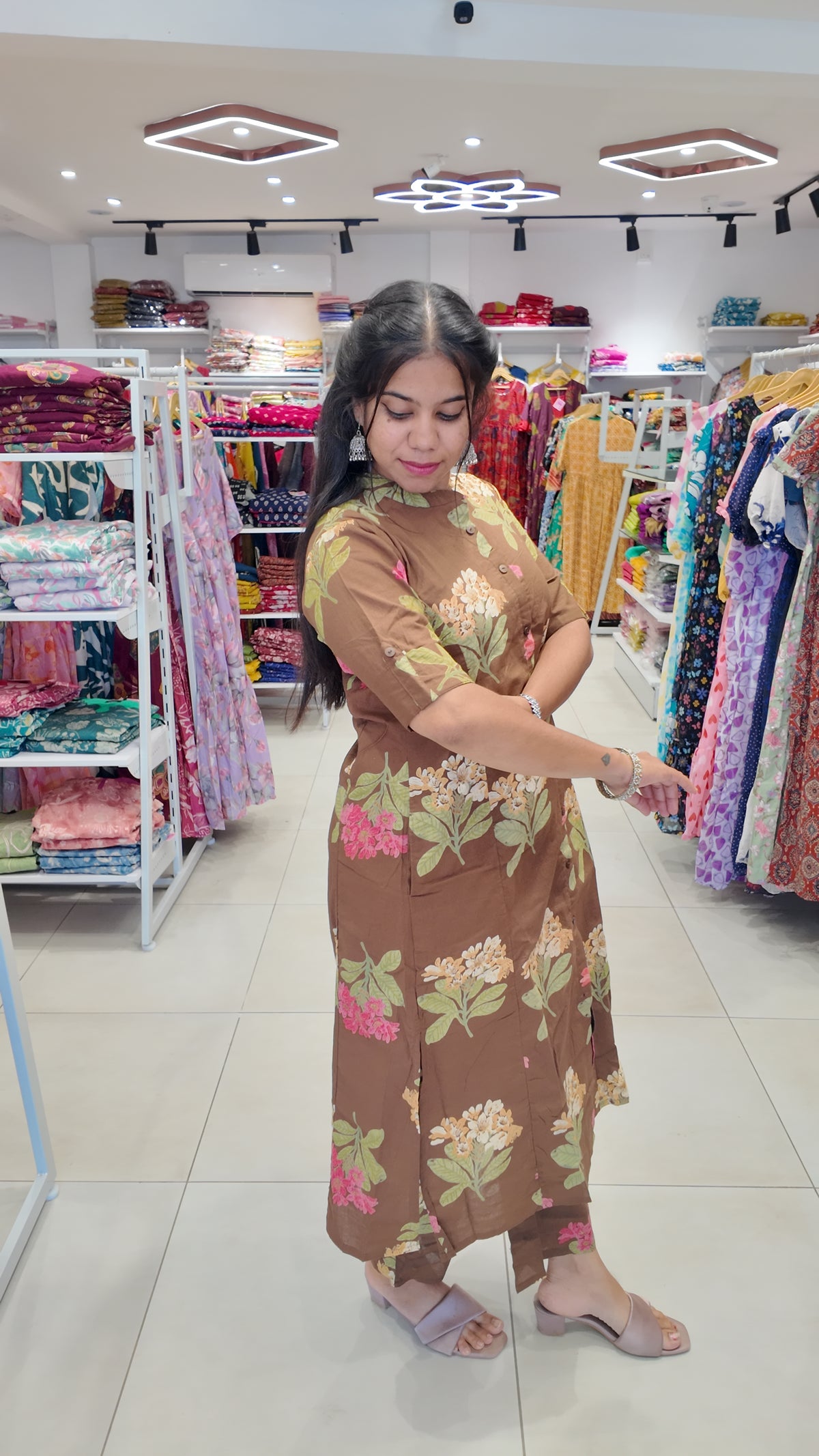Premium Cotton Printed Coord Set (Without Lining)-College/Office wear