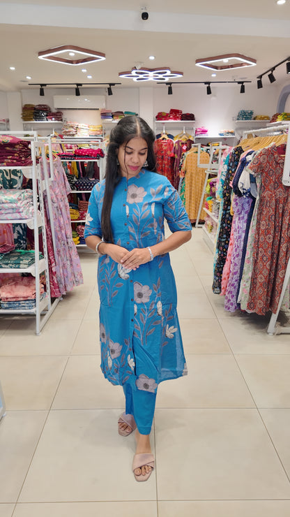Premium Cotton Printed Coord Set (Without Lining)-College/Office wear