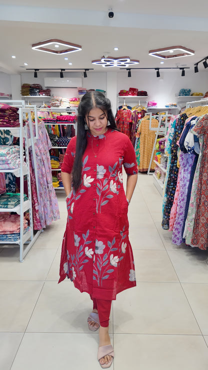 Premium Cotton Printed Coord Set (Without Lining)-College/Office wear