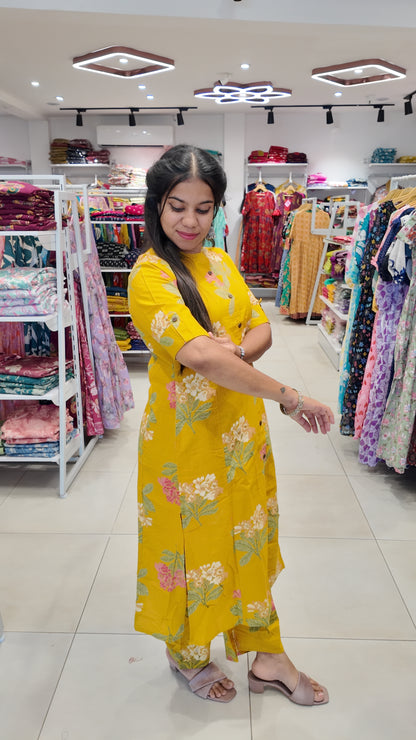 Premium Cotton Printed Coord Set (Without Lining)-College/Office wear