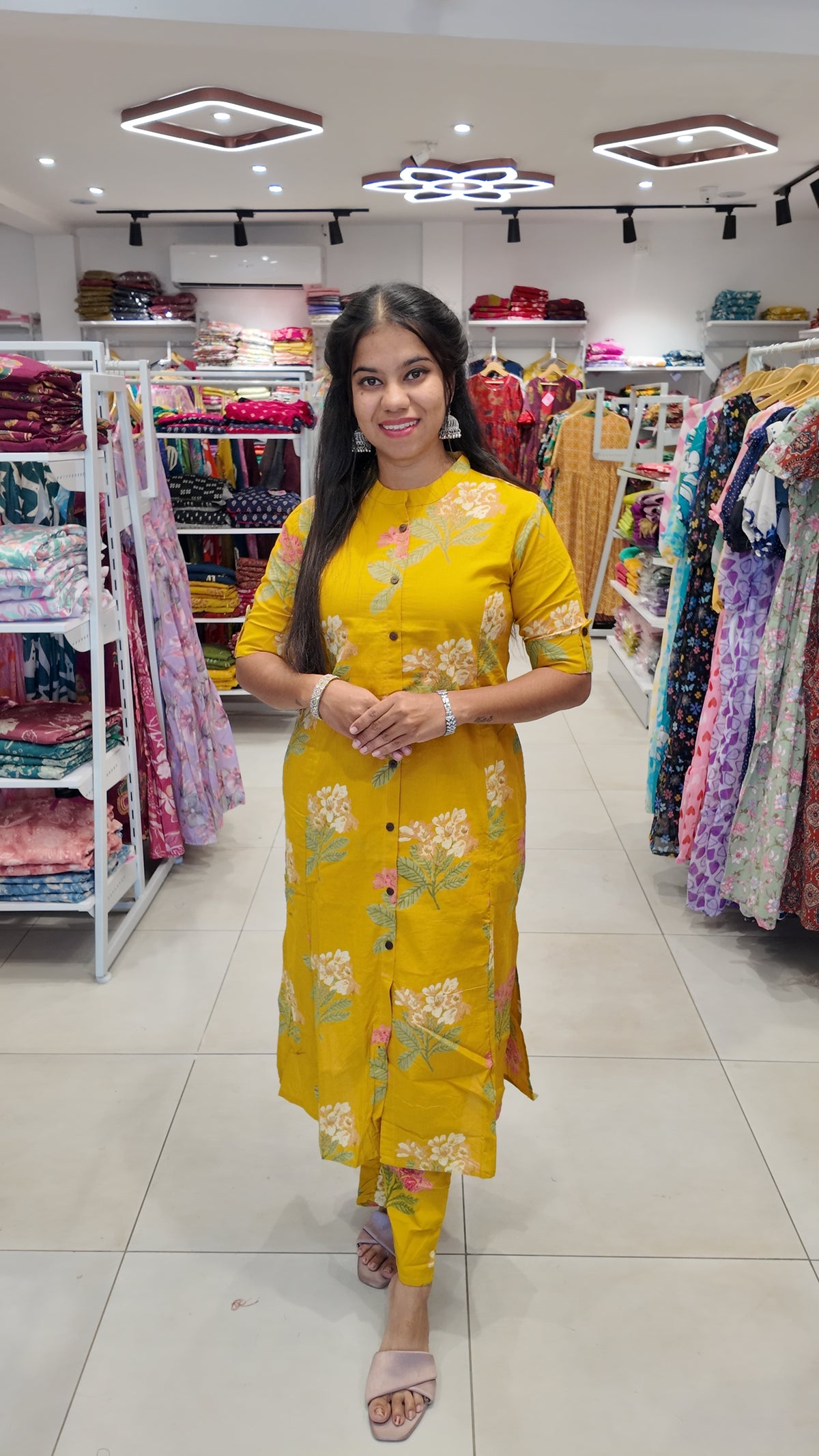 Premium Cotton Printed Coord Set (Without Lining)-College/Office wear