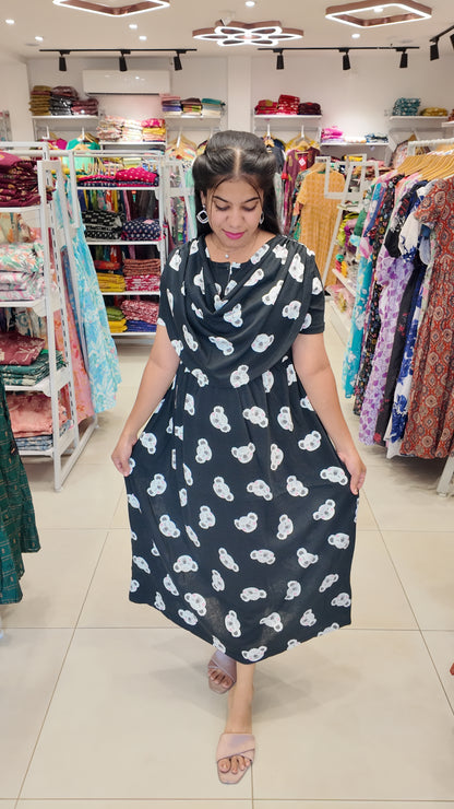 FRL001- 2 in 1 Maxi with Detachable Duppatta and Centre Zip