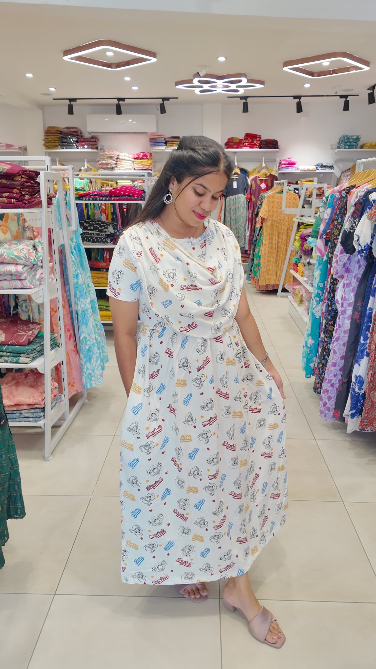 FRL006- 2 in 1 Maxi with Detachable Duppatta and Centre Zip