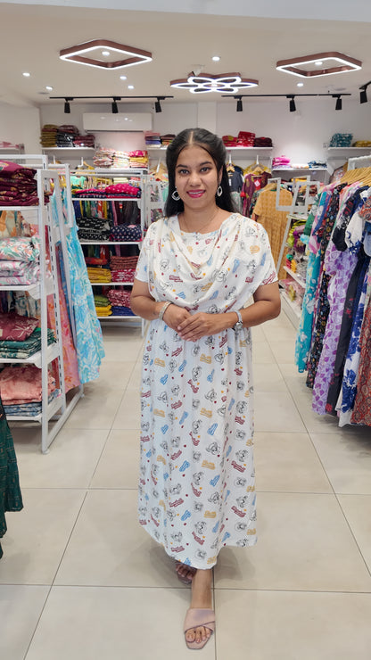 FRL006- 2 in 1 Maxi with Detachable Duppatta and Centre Zip