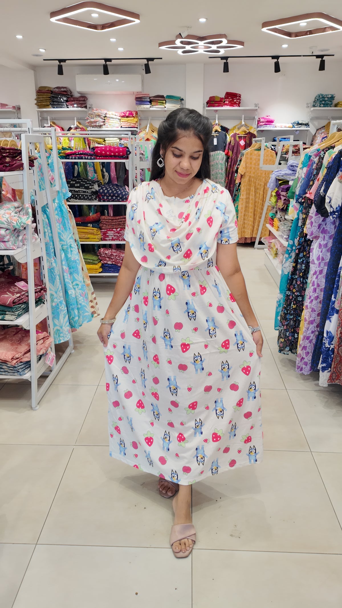 FRL004- 2 in 1 Maxi with Detachable Duppatta and Centre Zip
