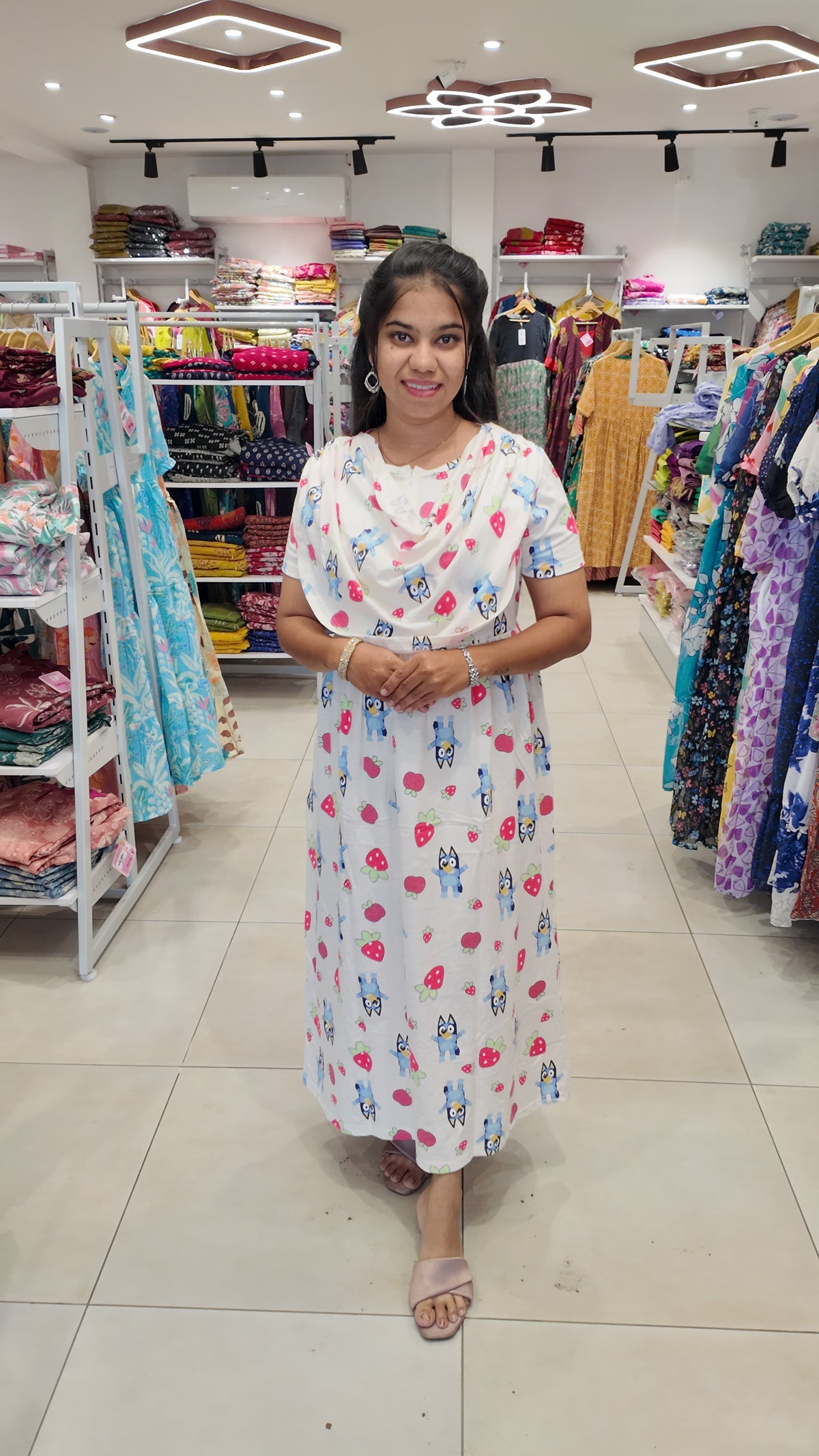 FRL004- 2 in 1 Maxi with Detachable Duppatta and Centre Zip