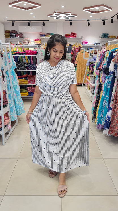 FRL002- 2 in 1 Maxi with Detachable Duppatta and Centre Zip