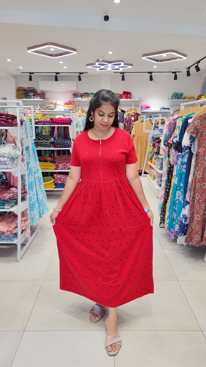 FRL010- 2 in 1 Maxi with Detachable Duppatta and Centre Zip