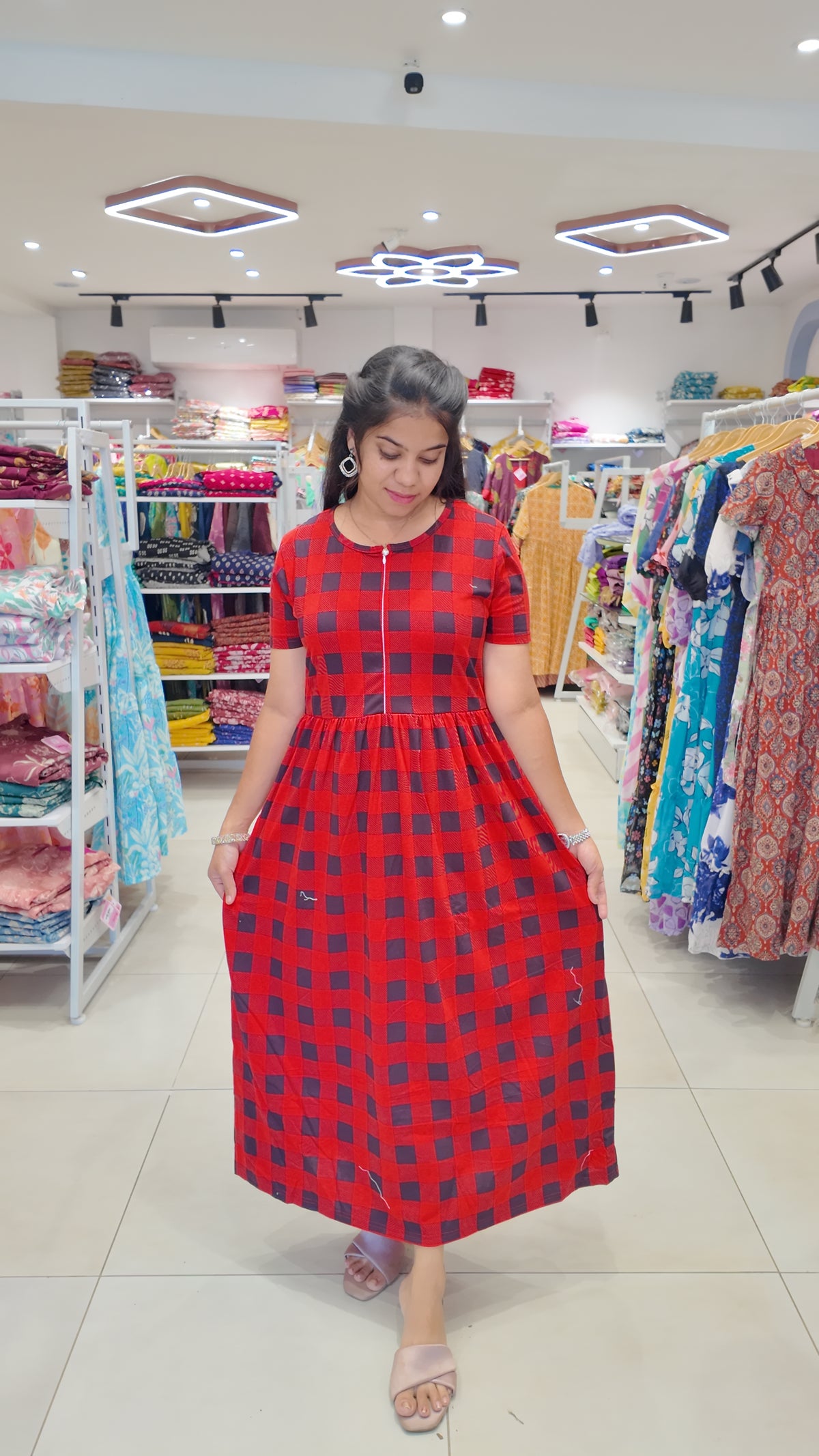FRL008- 2 in 1 Maxi with Detachable Duppatta and Centre Zip