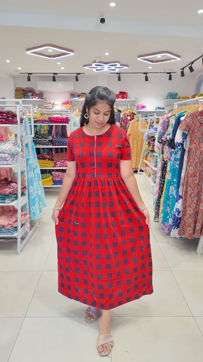 FRL008- 2 in 1 Maxi with Detachable Duppatta and Centre Zip